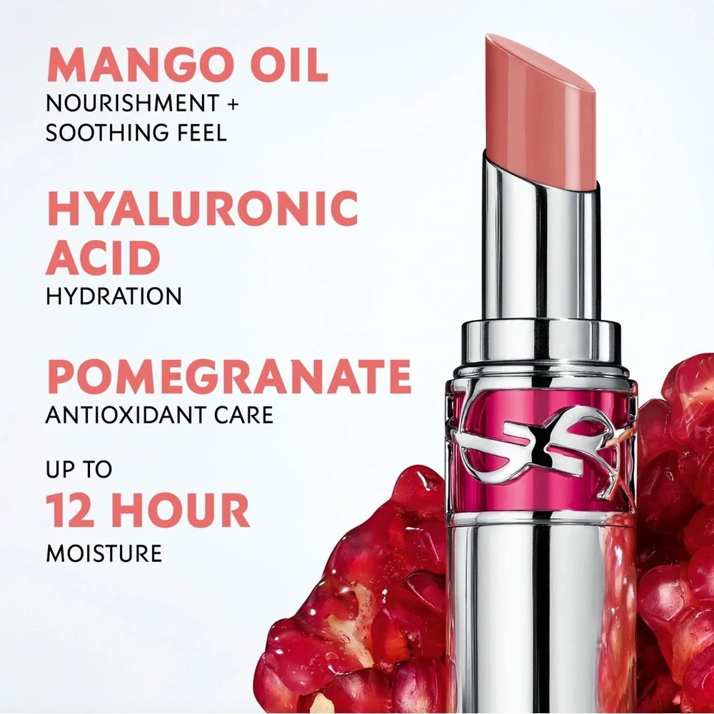 YSL Rouge Volupte Candy Glaze - Shade 15 Showcasing Nude